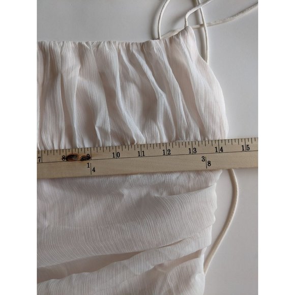 Free People Gala Ruched Maxi Dress Light Pink Boho Ethereal - Picture 14 of 15